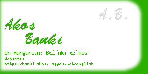 akos banki business card